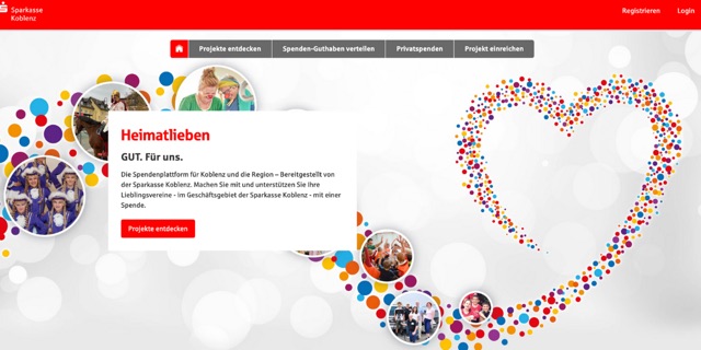 Kampagnenmotiv Heimatlieben der Sparkasse Koblenz